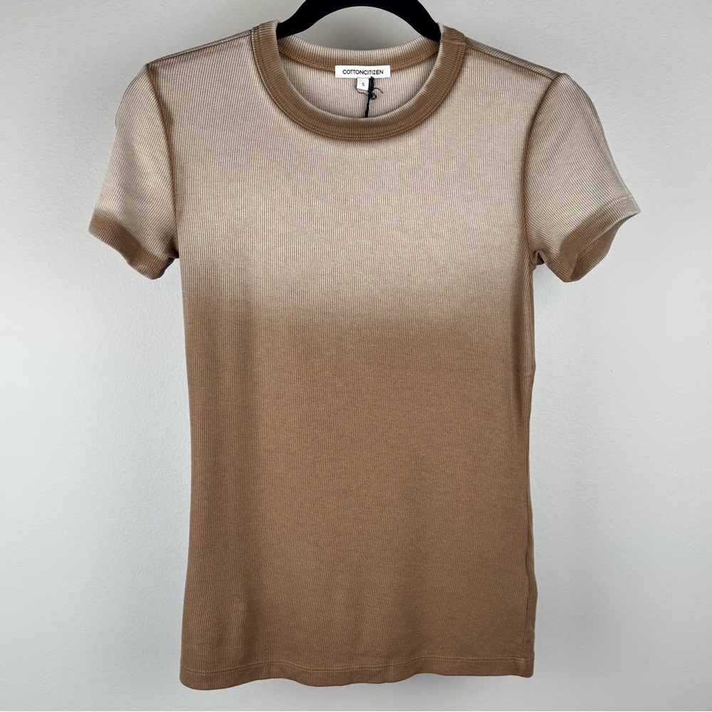Cotton Citizen Verona Tee in Camel Cast - Picture 3 of 7